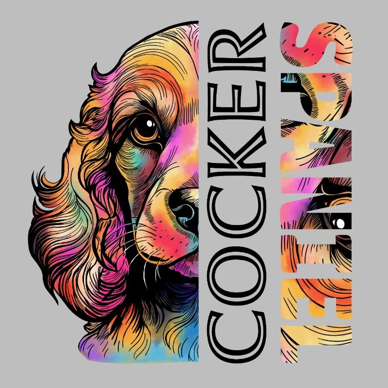 Farbenfroher Cocker Spaniel