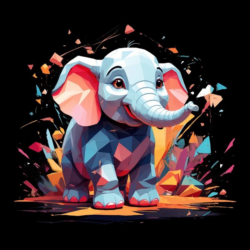 Elefant Farbexplosion