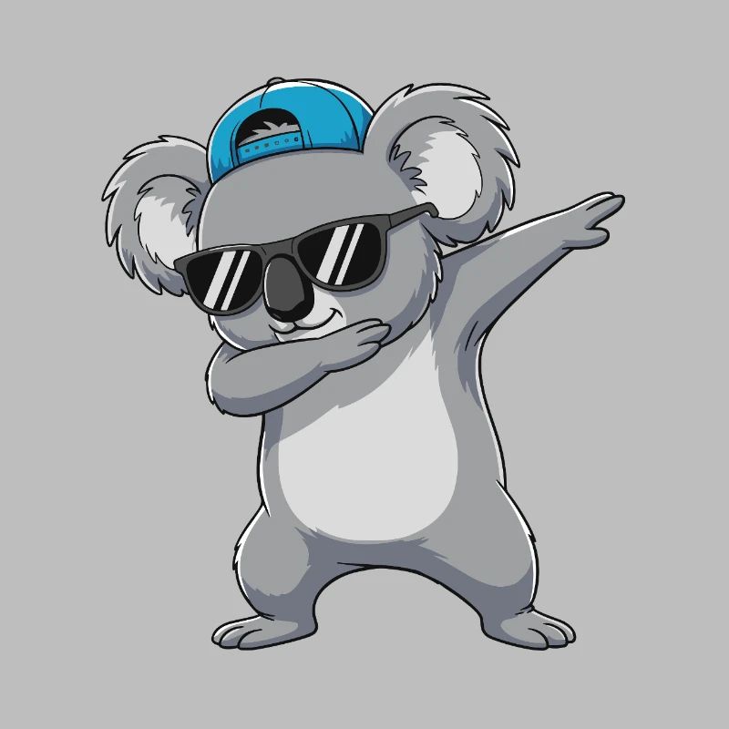 Dessin animé de lunettes de soleil koala à appliquer