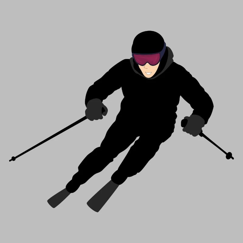 Dynamischer Skifahrer