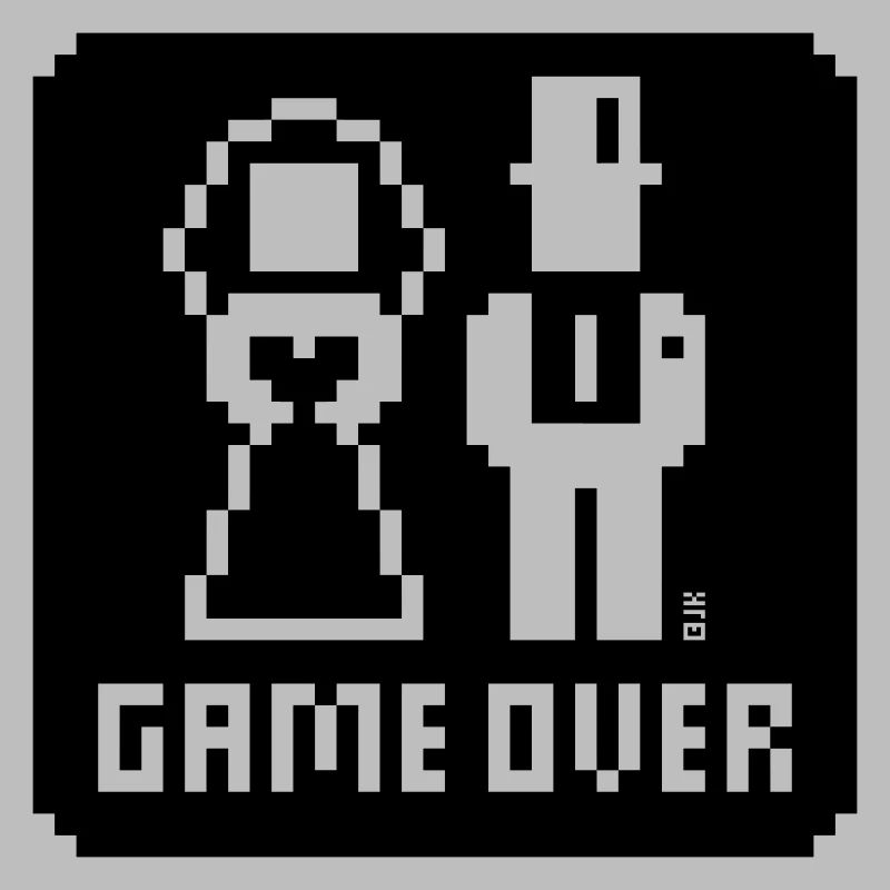 Game Over (Wedding, Bachelor Party, Bride and Groom, Pixel, NEG B)