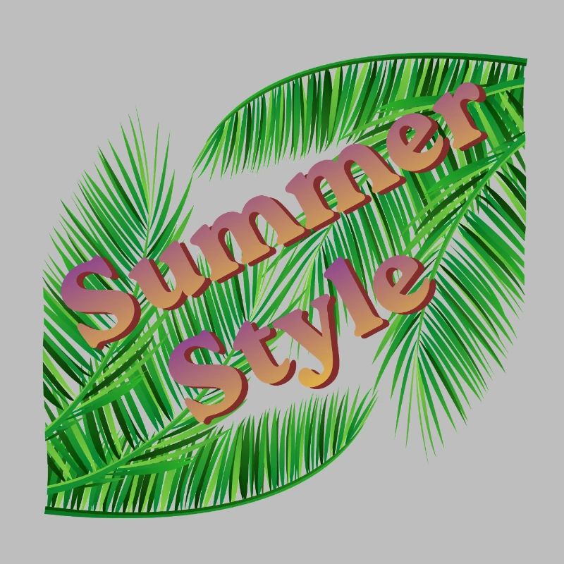 Summer style with palm trees