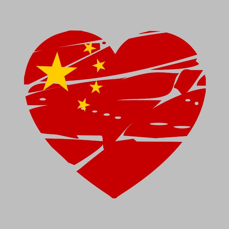 Cœur du drapeau chinois
