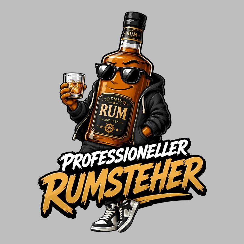 Professioneller Rumsteher Rum Flasche