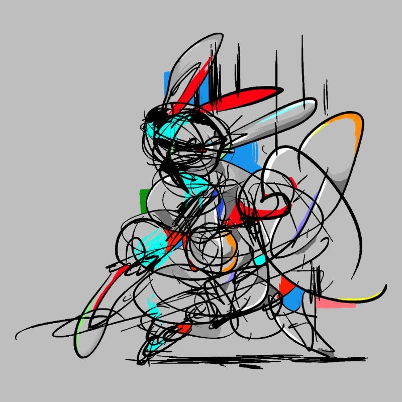 Easter Bunny/ Abstract