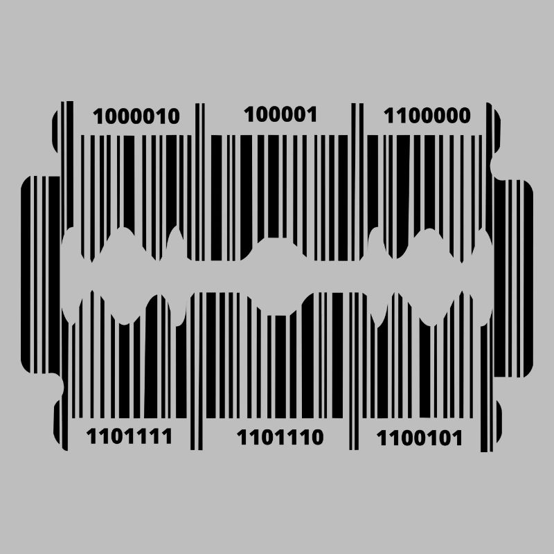 Rasierklinge mit geheim Code