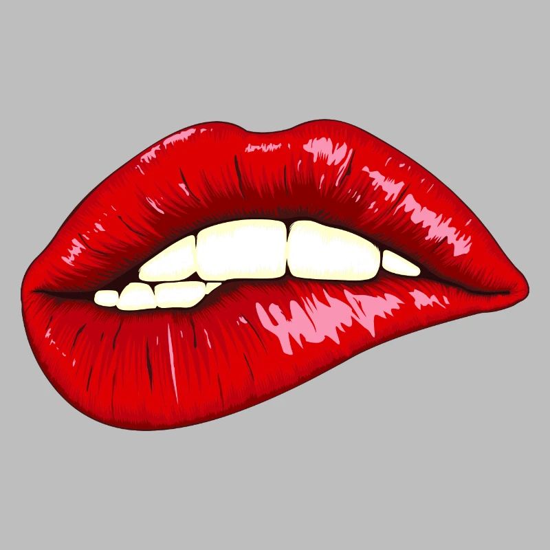 Expressive lips with shine