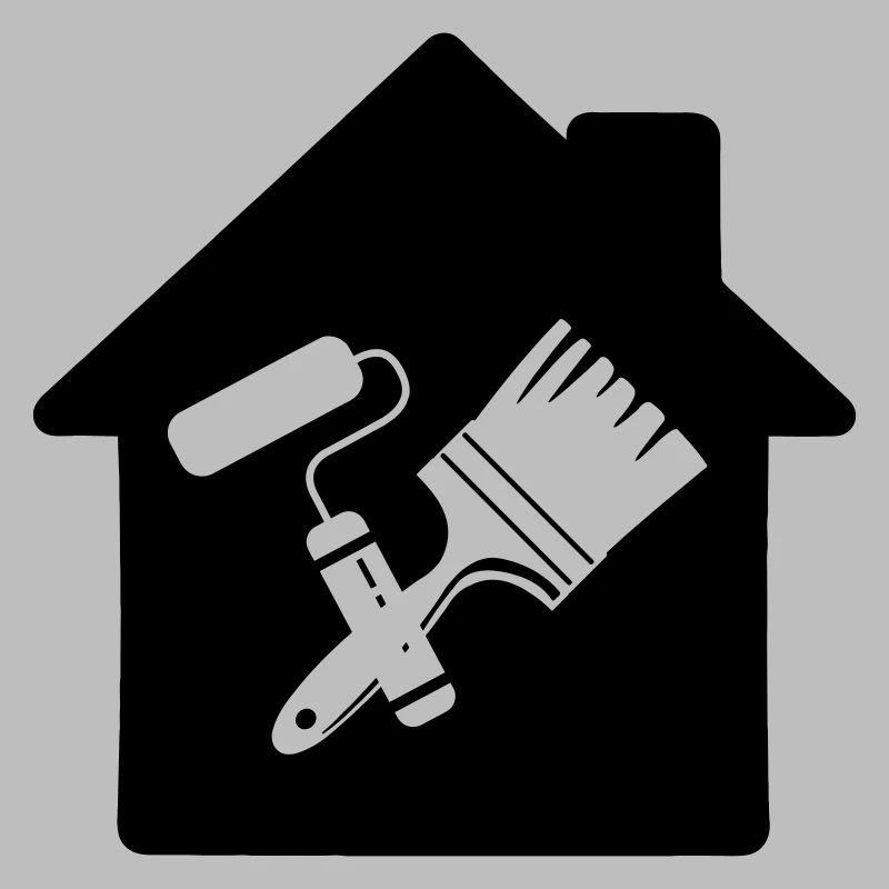 House painter roller and brush