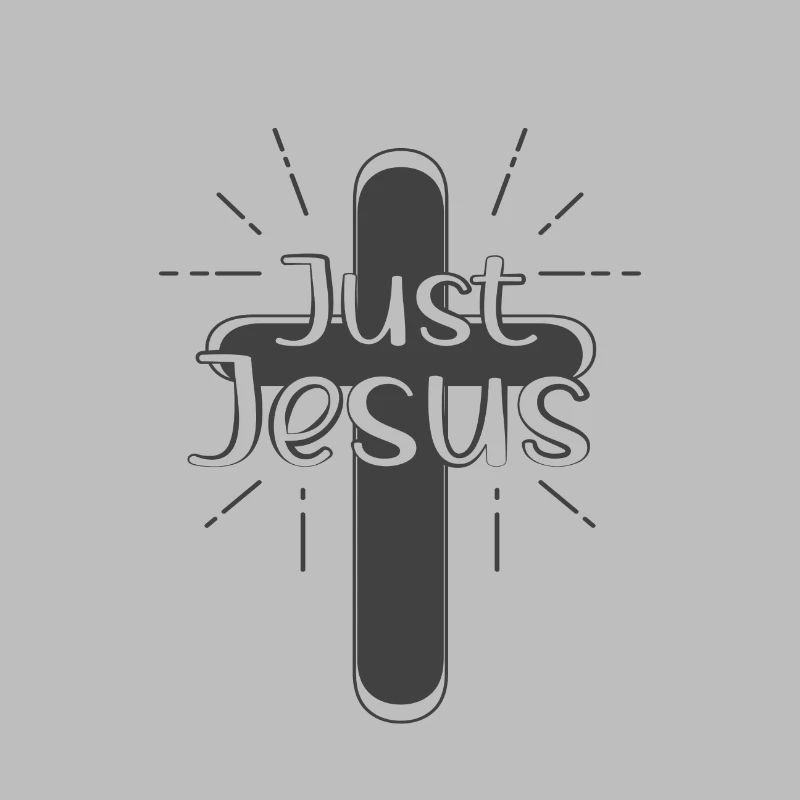 Conception chrétienne Juste Jésus avec une croix dans le