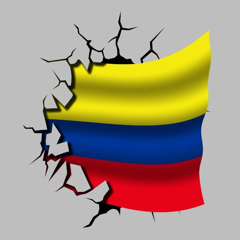 Drapeau de la Colombie - Colombie - Drapeau Broken Design