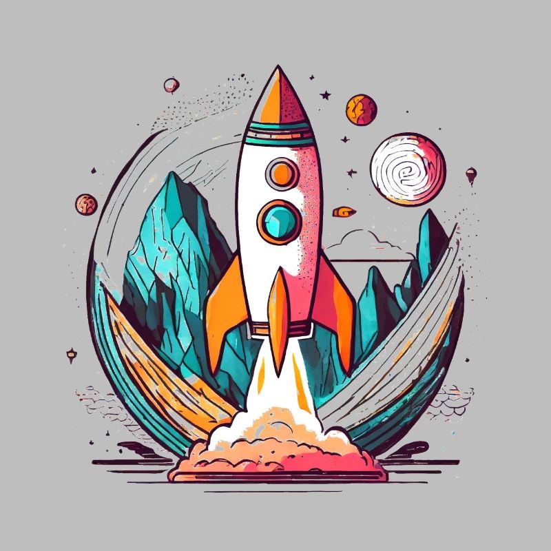 Rocket with stylish design cropped