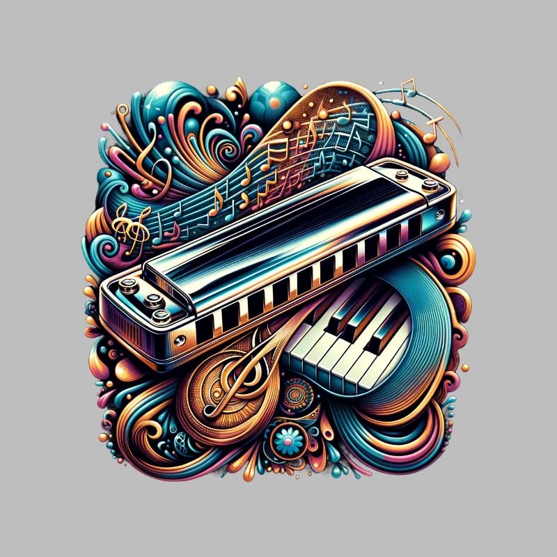 Design abstrait d'harmonica