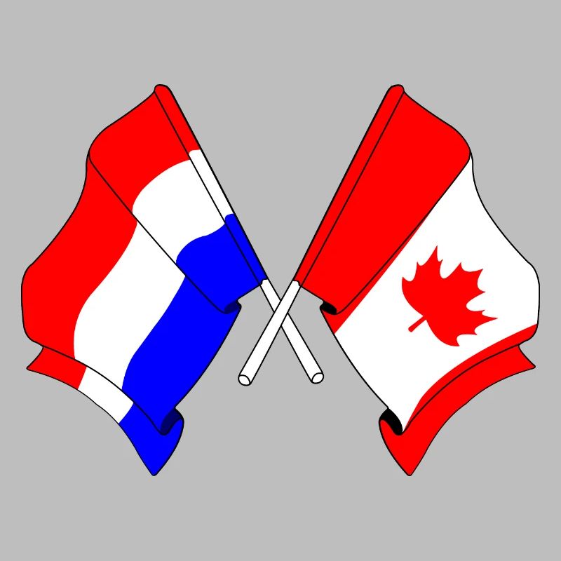 Drapeau des Pays-Bas et drapeau du Canada