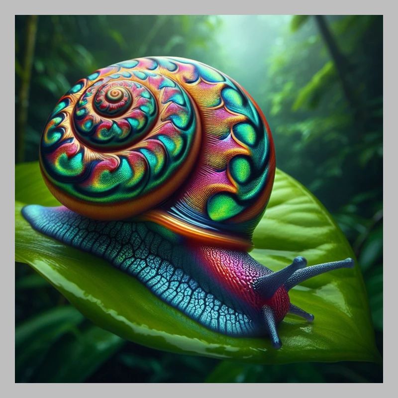 Escargot multicolore