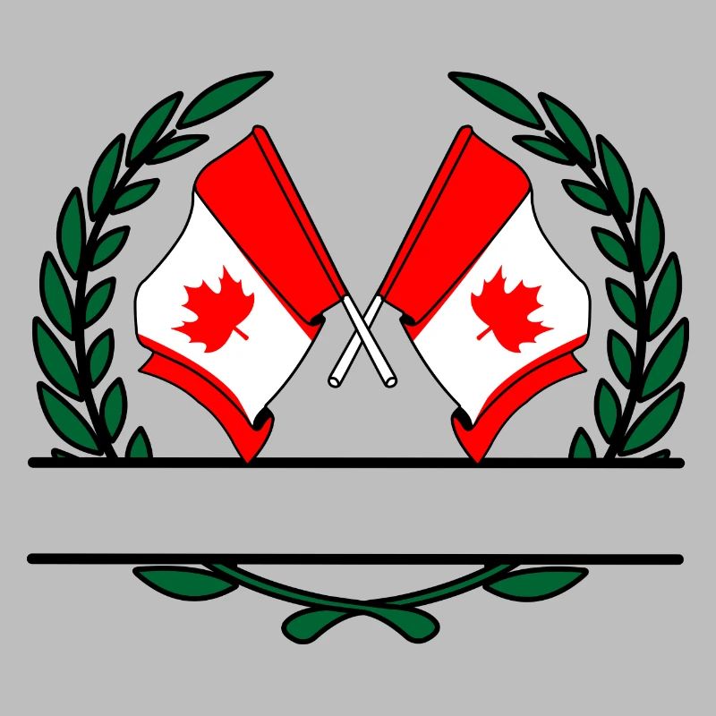 Bannière de couronne de laurier de Drapeaux Canada