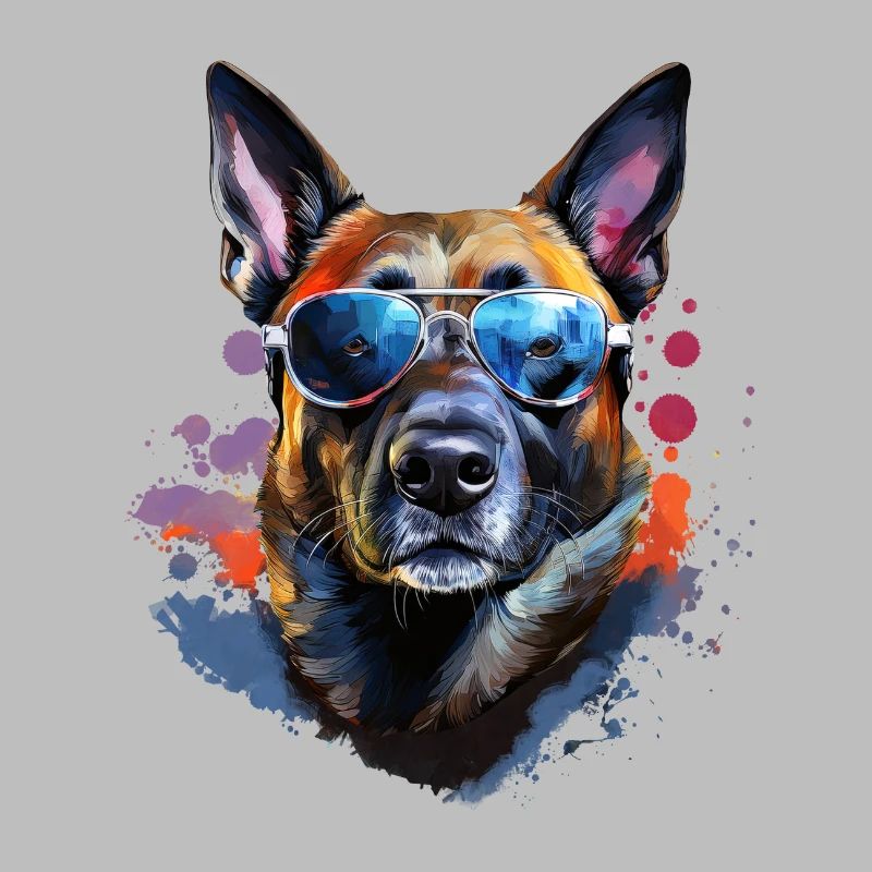Malinois mit Sonnenbrille
