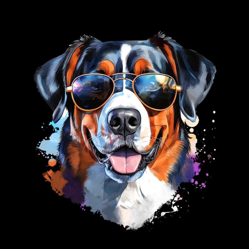 Entlebucher mit Sonnenbrille