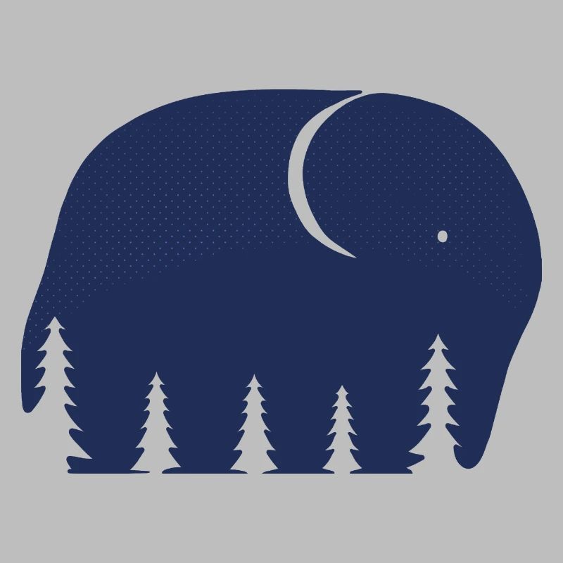 Ein Elefant oder ein Wald in dieser Fun Optical Illusi