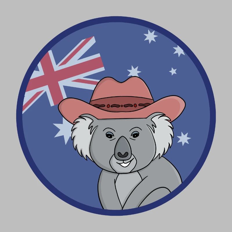 Adorable koala avec le drapeau australien