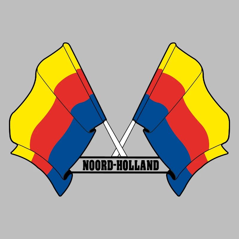 Two flags text NORTH HOLLAND