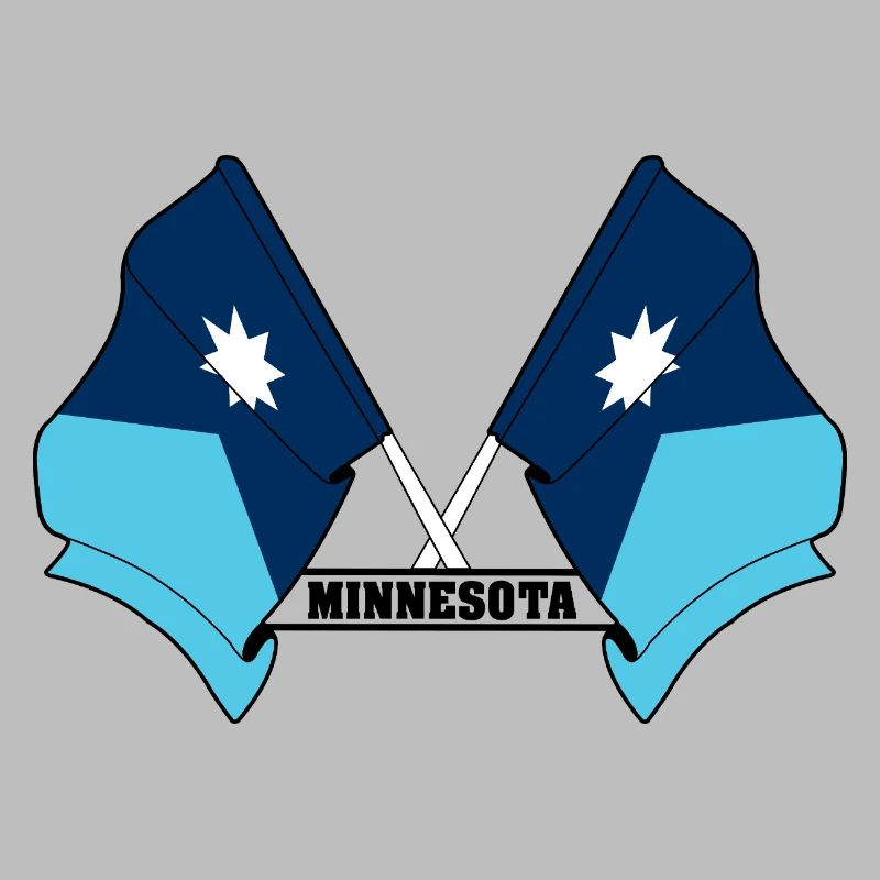 Deux drapeaux texte MINNESOTA