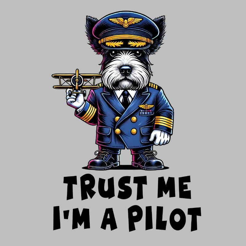 Scottish Terrier vertraue mir ich bin Pilot