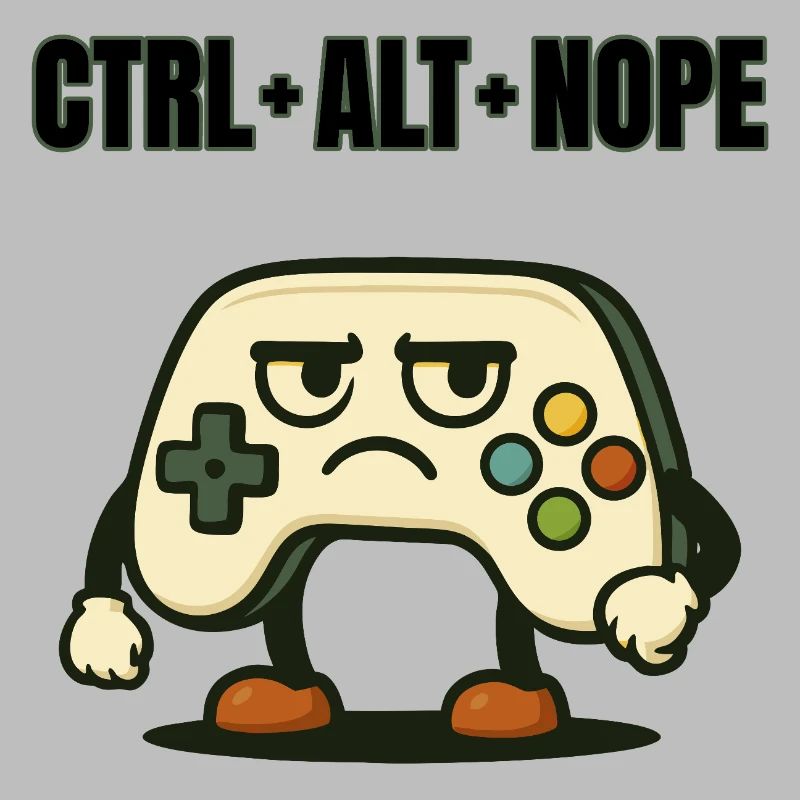 CTRL ALT NOPE Controller-Meme