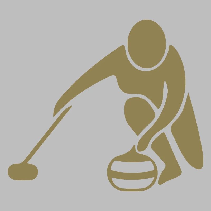 Silhouette de curling minimaliste Sport