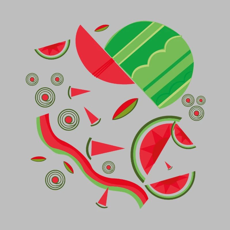 Design abstrait de pastèque