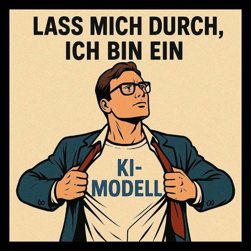 Humorous AI Model Hero Attire