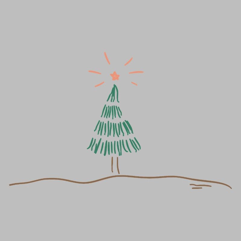 Festive Christmas tree sketch