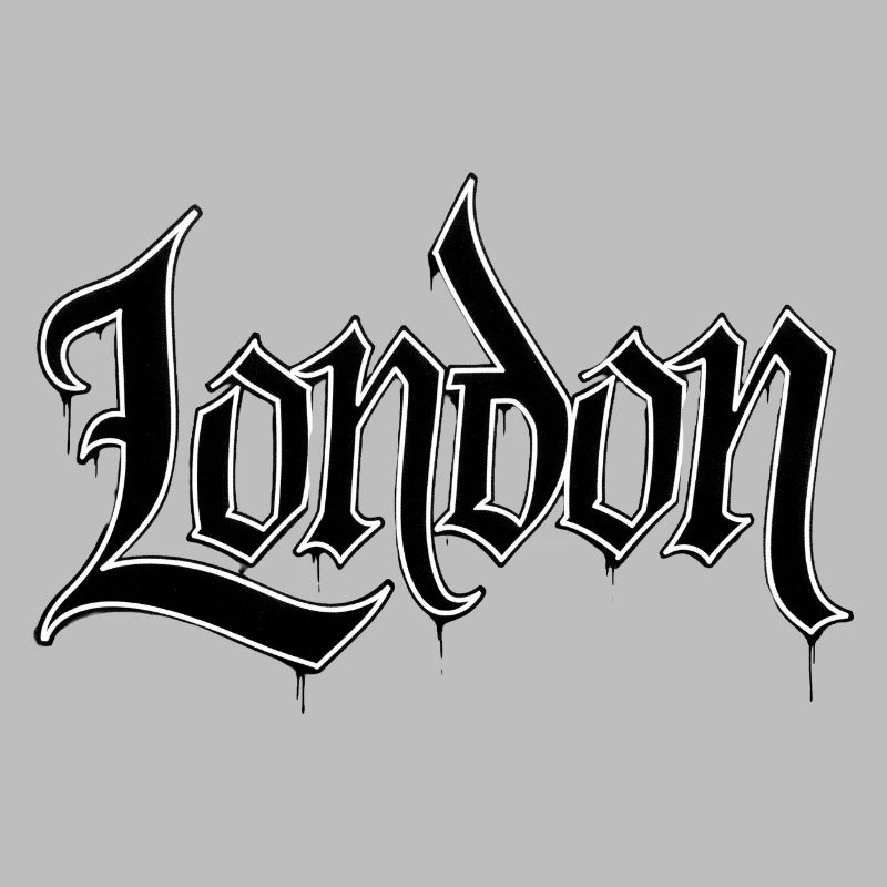 Conception typographique graphique de Londres