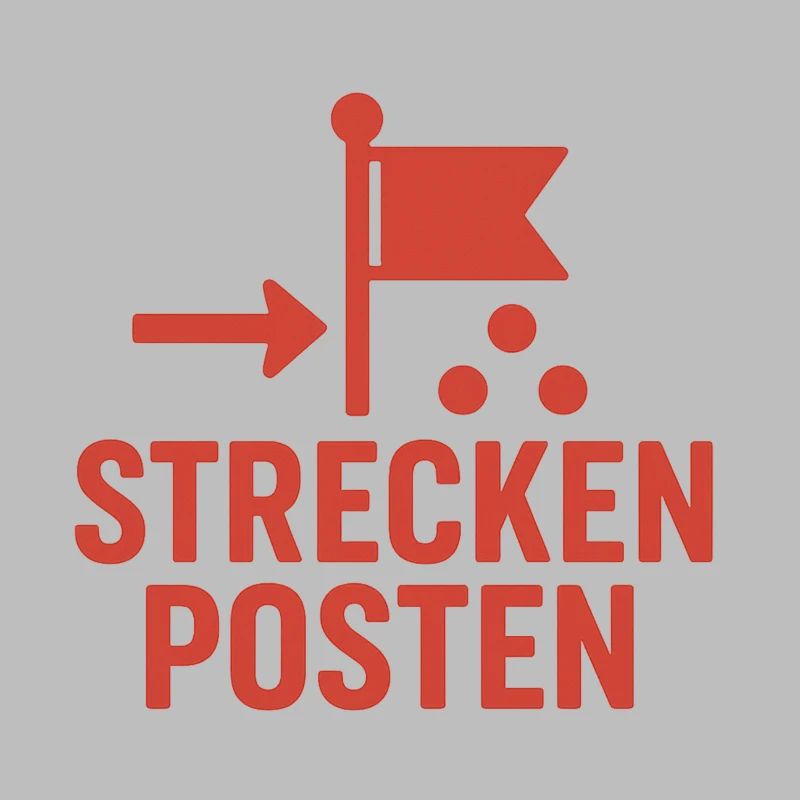 Balise avec drapeau et points