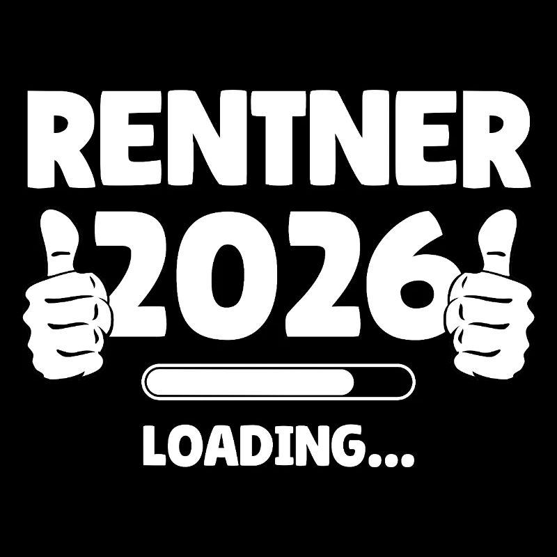 Rentner 2026 mit Daumen hoch Design