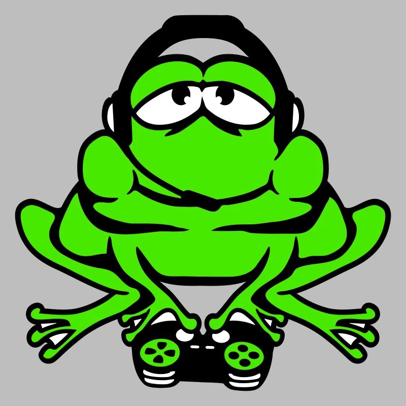 Frog Gamer Nerd Gaming Controller Console Game