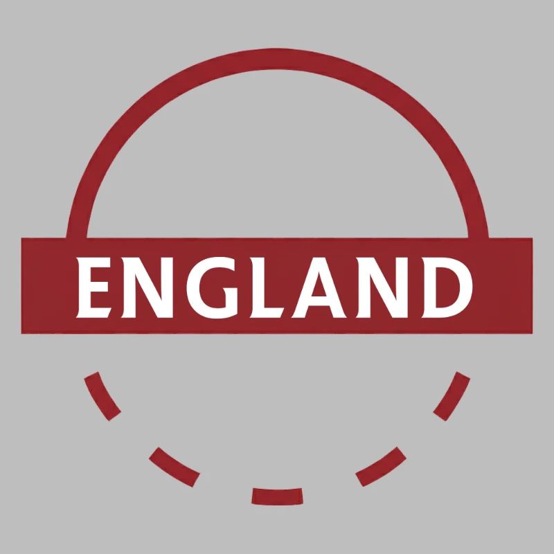 England Text Emblem Circular