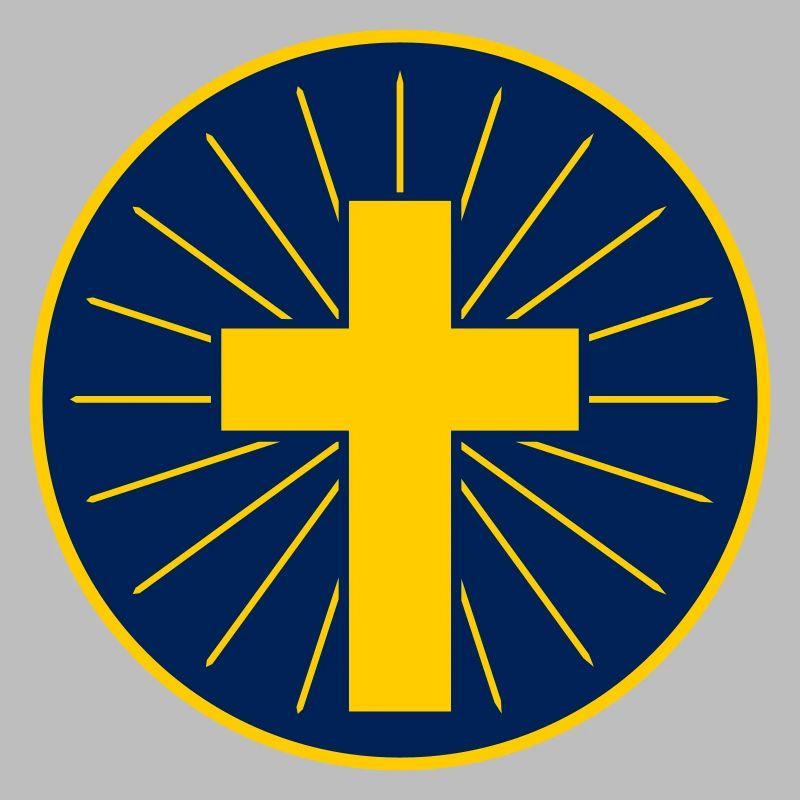 Croix Dorée Avec Rayons