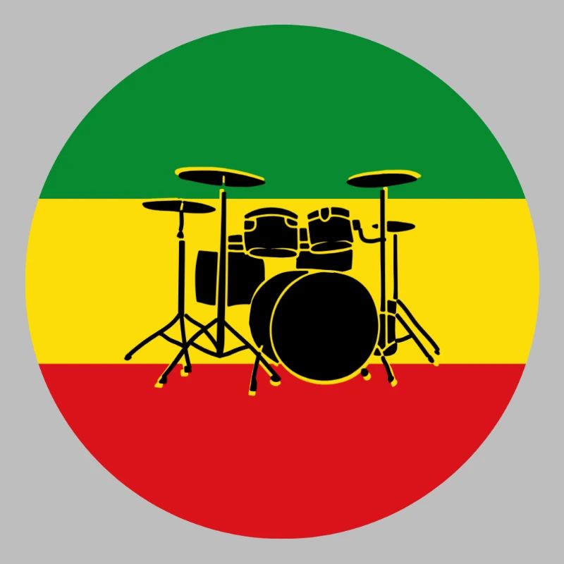 Reggae drums silhouette