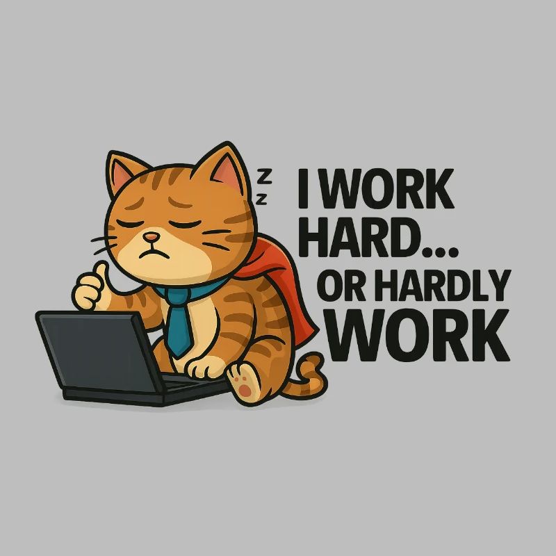 Cat Procrastinator at Work