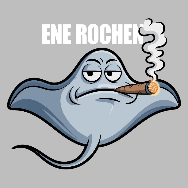 Ene Rochen Raucher Spruch Zigarette Kippe Rauchen