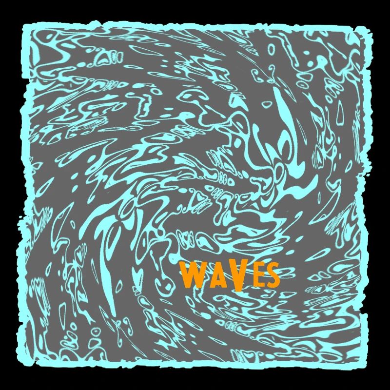 Wave flow néon motif surf