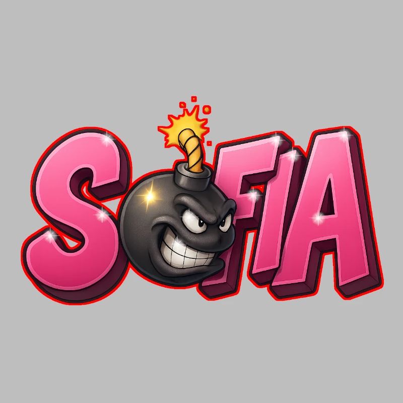 Sofia Graffiti Name Bomb Graffité 3D