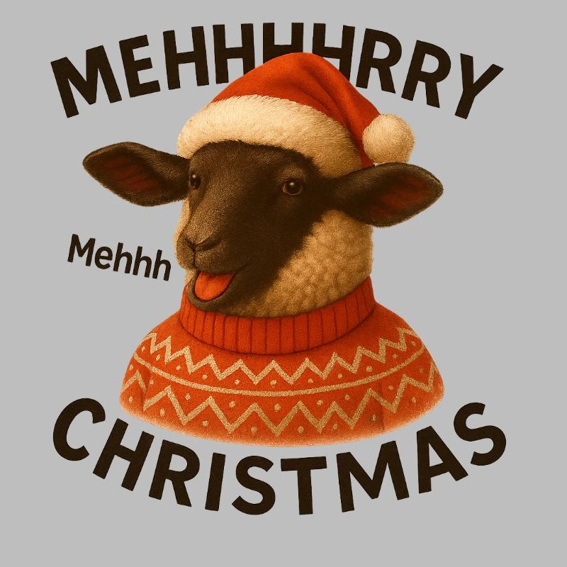 Meh Weihnachts-Schaf-Pullover