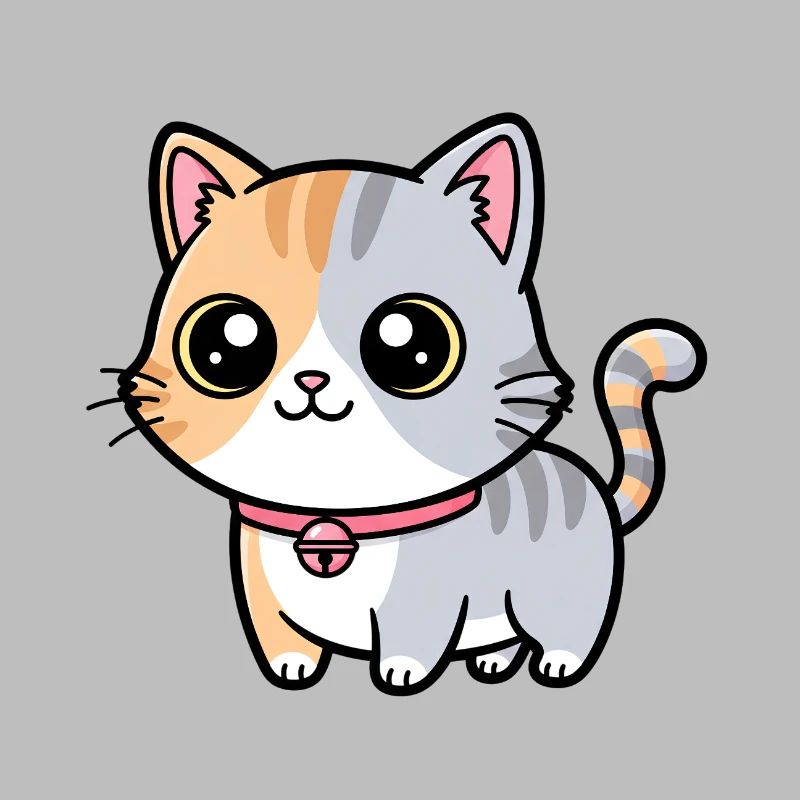 Charme de collier chaton calicot