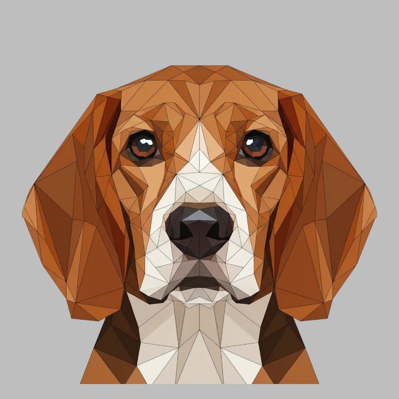 Polygon Beagle Portrait