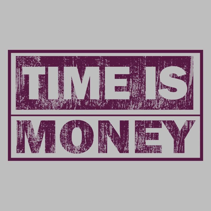 Le temps, c’est de l’argent – impression de texte graphique