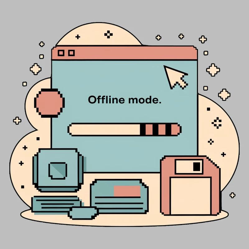 Offline Mode Retro Internet