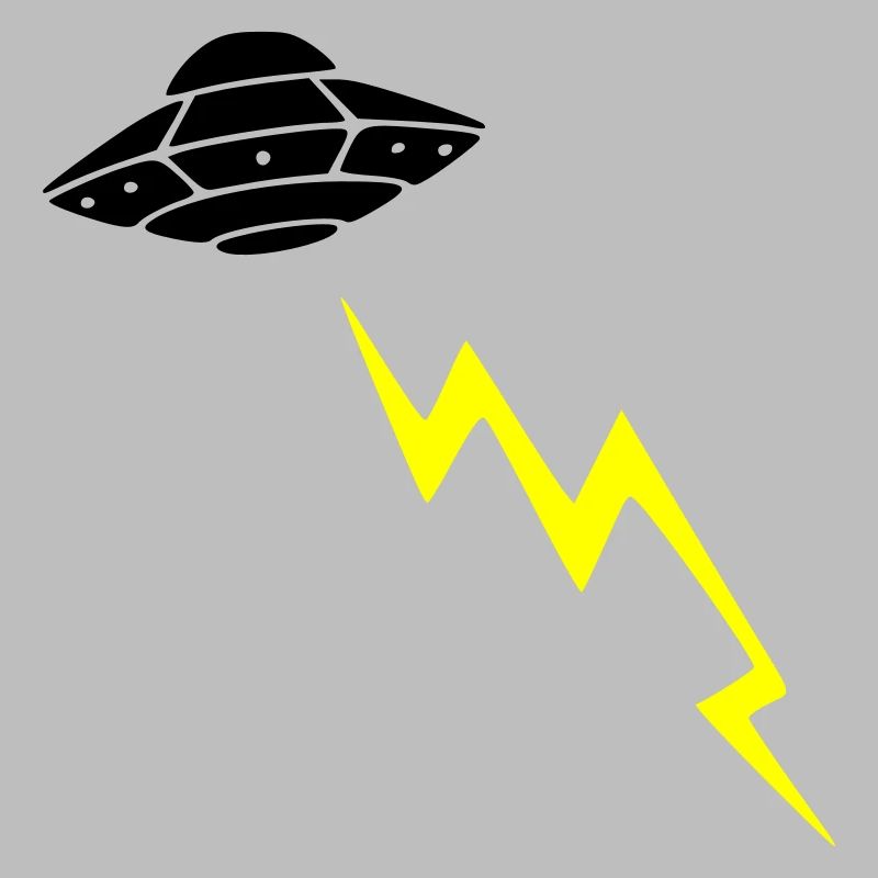 UFO Invasion Lightning Attack Alien Vector