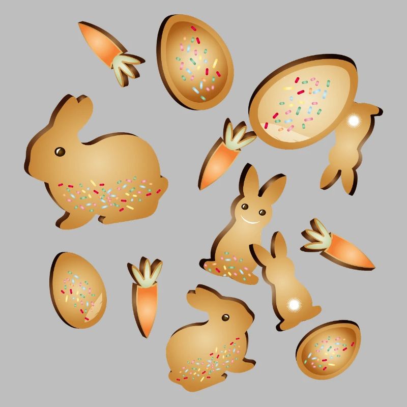 Motifs de biscuits de Pâques avec Bunny & Egg