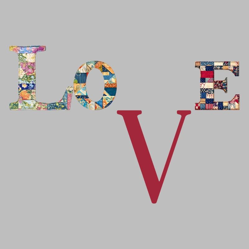 Liebe Patchwork-Typografie